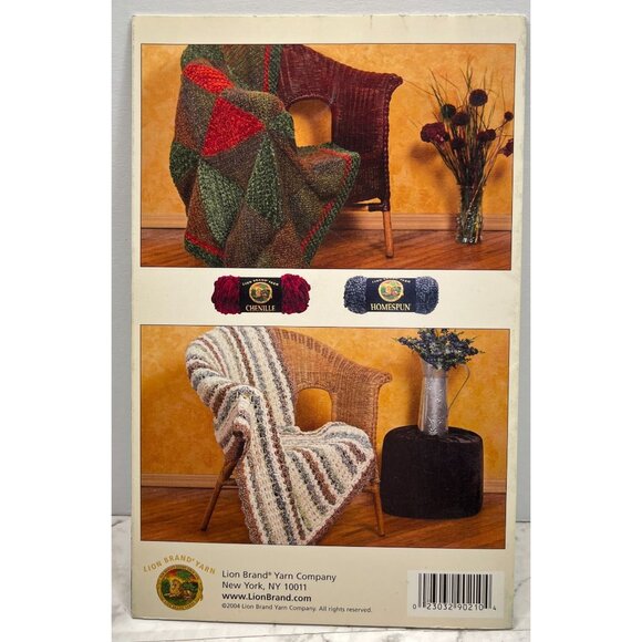 Lion Brand Yarn Afghan 3 Pattern Booklet Crochet Thick Quick Homespun Chenille - Picture 2 of 6